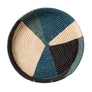 Cool Color Blocked Raffia Tray