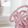 Modern Glass Knot Loop Abstract Sculpture