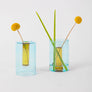 Reversible Glass Vase - Small: Peach/Cobalt