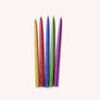 Chanukah Candles - Metallic Multi Color - 45 Pack