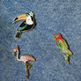 Pink Flamingo Bird Pin, Tropical Vacation Beach Gifts