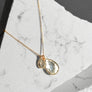 Mother/Child Gemstone Teardrop Necklace