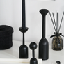 Black Wood Candle Holder | Table Decoration: E