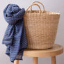 Casper Navy Block Printed Scarf