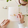 Potted plants paintable watercolor notecard set