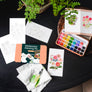 Zinnia Garden watercolor painting kit