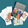 Zinnia Garden watercolor painting kit
