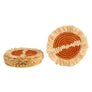 Earthen Craft Fringed Coasters - Earth Orange, Set of 4