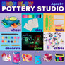 Neon Glow Pottery Studio Craft Kit for Kids