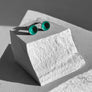 Forest Green Color Dot Earrings