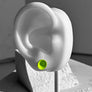 Neon Lime Green Color Dot Earrings