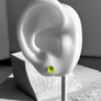 Neon Lime Green Color Dot Earrings