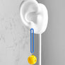 Gino Earrings--Blue and Yellow Swirl