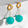 Ingo Earrings--Orange and Turquoise