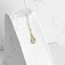 Slender Crystal Quartz Y Necklace