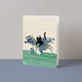 Vincats Vase of Irises Greeting Card