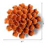 Ceramic Flower Wall Art Orange Unique Plant Accessories