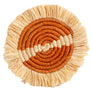 Earthen Craft Fringed Coasters - Earth Orange, Set of 4