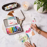 Zinnia Garden watercolor painting kit