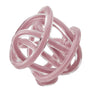 Modern Glass Knot Loop Abstract Sculpture