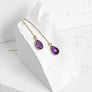 Amethyst Threader Earrings