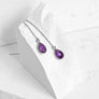 Amethyst Threader Earrings