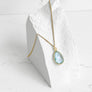 Aquamarine Teardrop Necklace
