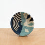 Coastal Woven Bowl - 6" Silver Blue Biko