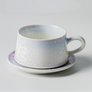 Crystalline Glaze Ceramic Coffee Cup and Saucer Set