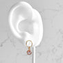 Morganite Circle Dangle Earrings