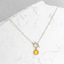 Gemstone Pear Toggle Necklace