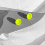 Neon Yellow Color Dot Earrings