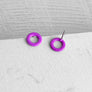 Double Circle Color Pop Earrings