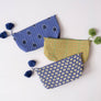 Casper Green Block Printed Makeup Pouch