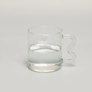 Colorful Ear Glass Mug: Pink with Brown Handle