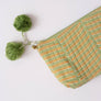 Casper Green Block Printed Makeup Pouch