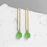 Elongated Oval Drop Earrings