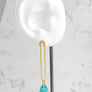 Elongated Oval Drop Earrings