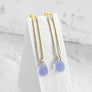 Elongated Oval Drop Earrings