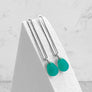 Elongated Oval Drop Earrings
