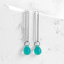 Elongated Oval Drop Earrings