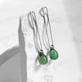 Elongated Oval Drop Earrings