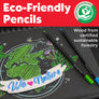 Super Soft Black Edition Colored Pencils, Neon & Pastel 12Ct