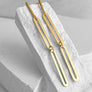 Flat Link Modern Post Earrings