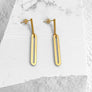Flat Link Modern Post Earrings