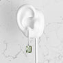 Green Amethyst Emerald Cut Gemstone Earrings