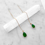 Green Onyx Threader Earrings