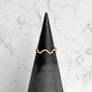 Thin Hammered Gold Squiggle Ring
