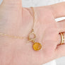Gemstone Large Pear Toggle Necklace