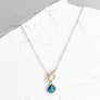 Gemstone Pear Toggle Necklace